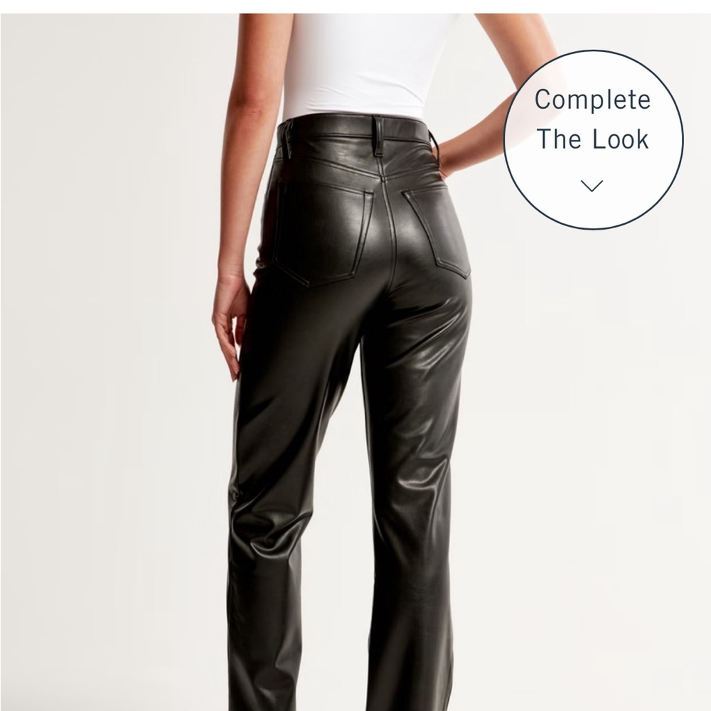 Abercrombie Vegan Leather Straight Pants Size 28/6